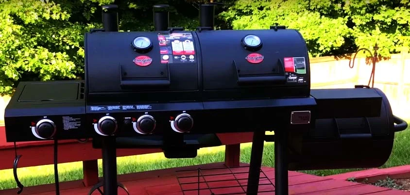 gas grill smoker combo